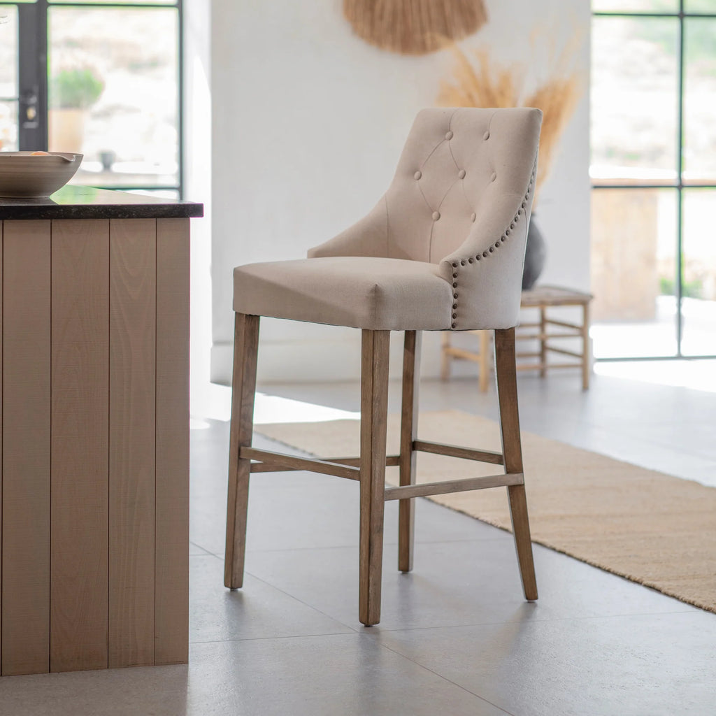 St James Button Back Bar Stool | Annie Mo's