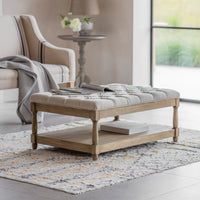 St James Buttoned Coffee Table 103cm