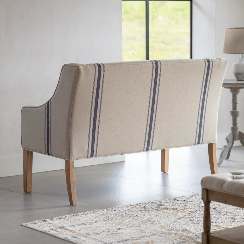 Monroe Blue Stripe Bench 140cm