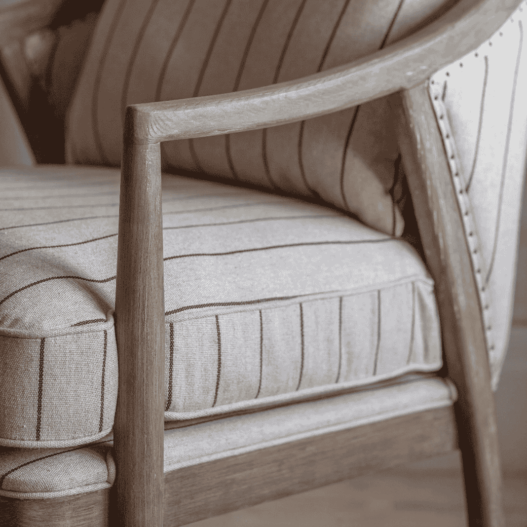 St Francis Striped Armchair-B