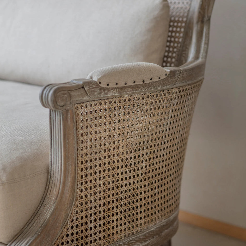 Barton Wingback Bergere Armchair