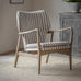 Soft Grey Striped Kirdford Deconstructed Armchair | Annie Mo's