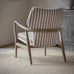 Soft Grey Striped Kirdford Deconstructed Armchair