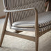 Soft Grey Striped Kirdford Deconstructed Armchair