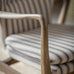 Soft Grey Striped Kirdford Deconstructed Armchair