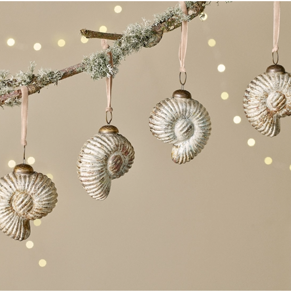 Dachin Shell Baubles - Rustic Gold - Set of Four | Annie Mo's