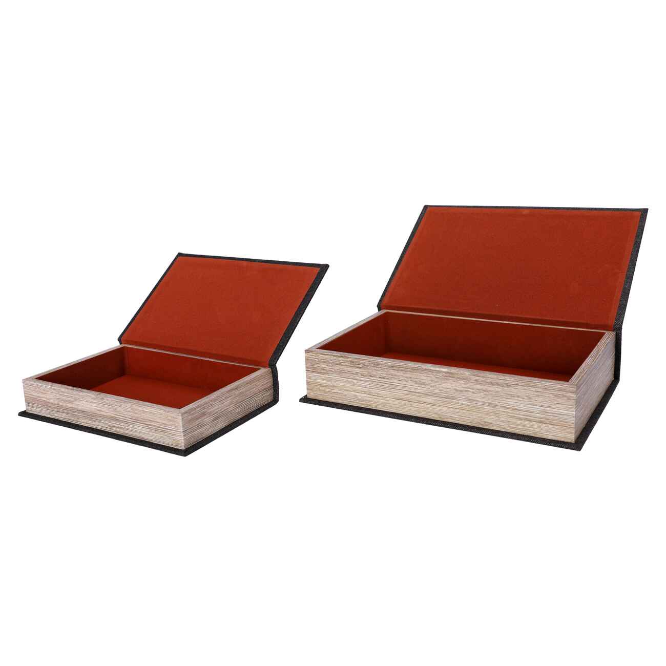 Dark Grey Set of Two Book Boxes 33cm | Annie Mo's D