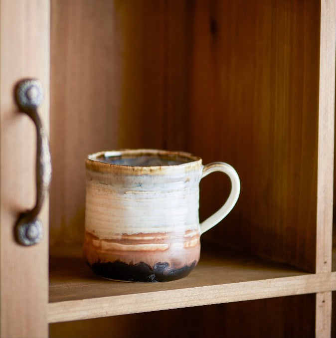 Deana Mug, Multi Neutral, Stoneware