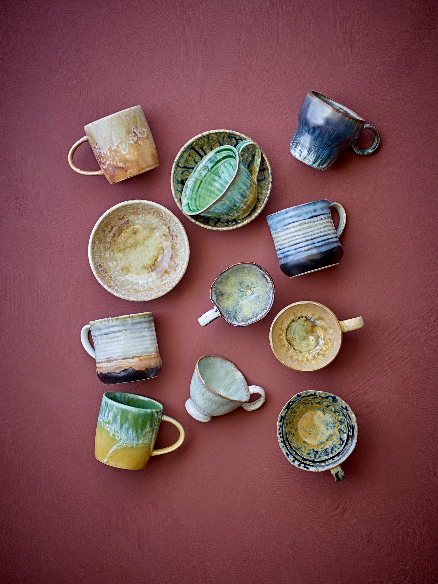 Deana Mug, Multi Neutral, Stoneware