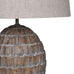Distressed Artichoke Table Lamp with Linen Shade 77cm B