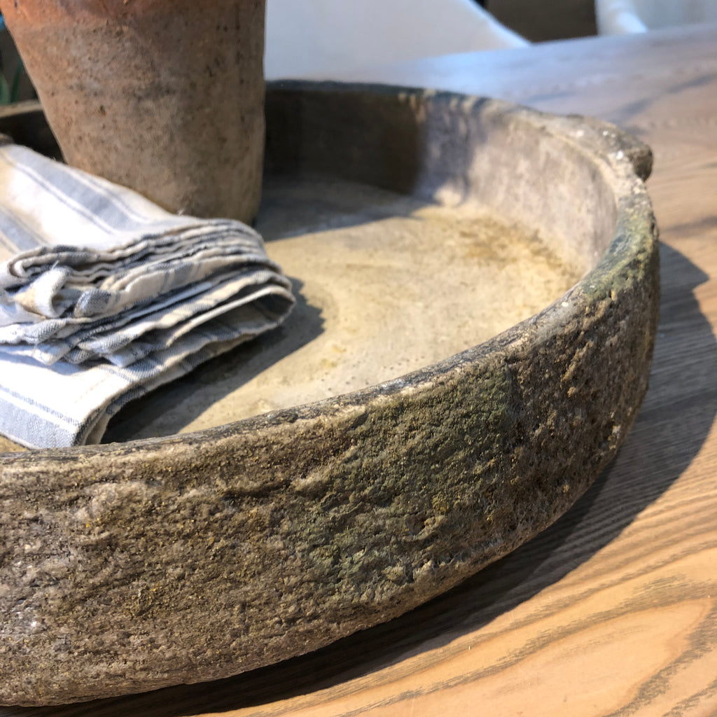 Distressed Cement Bowl 41cm B