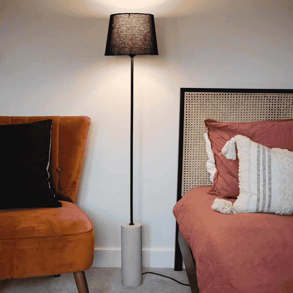 Doddington Sandstone Base Floor Lamp 134cm-D