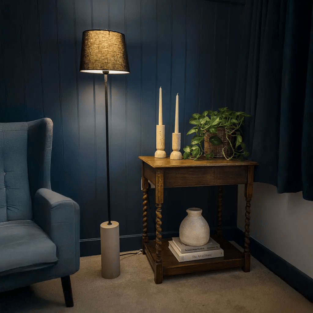 Doddington Sandstone Base Floor Lamp 134cm