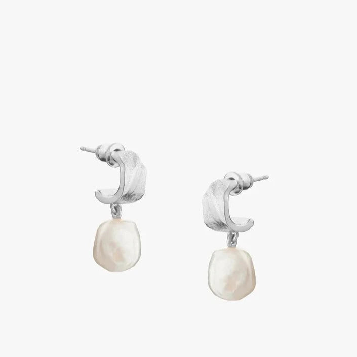 Freshwater Pearl Earrings Silver