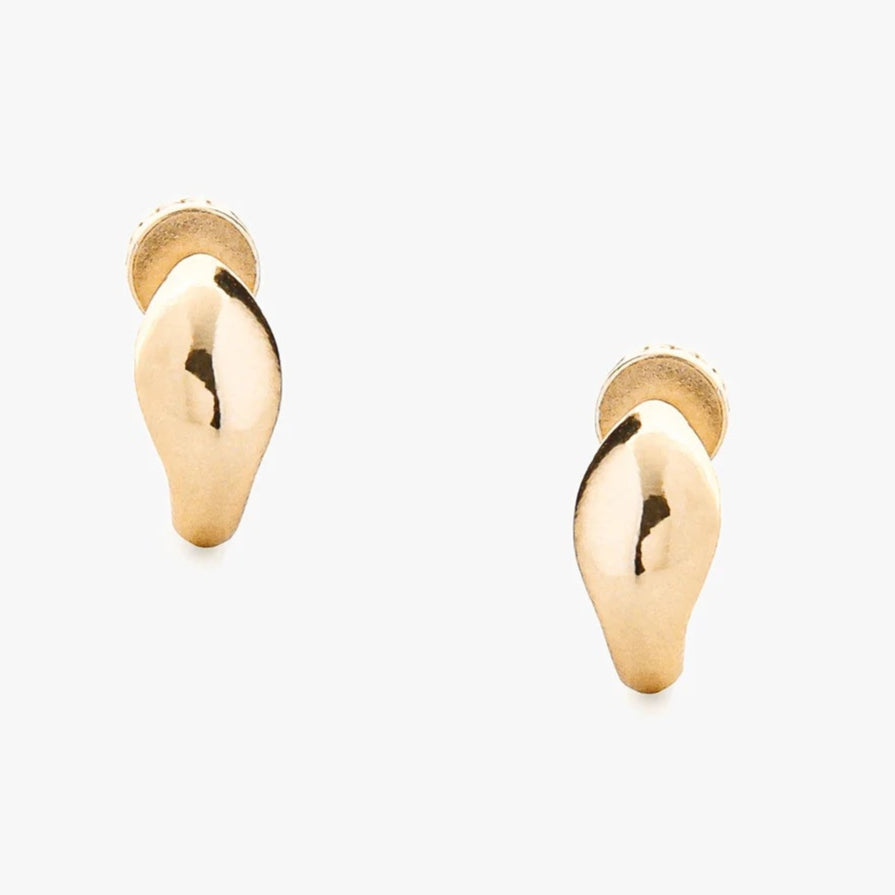 Serenity Huggie Hoop Earrings Gold