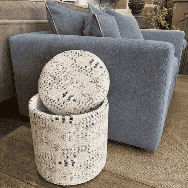 Patterned Occasional Storage Stool-C
