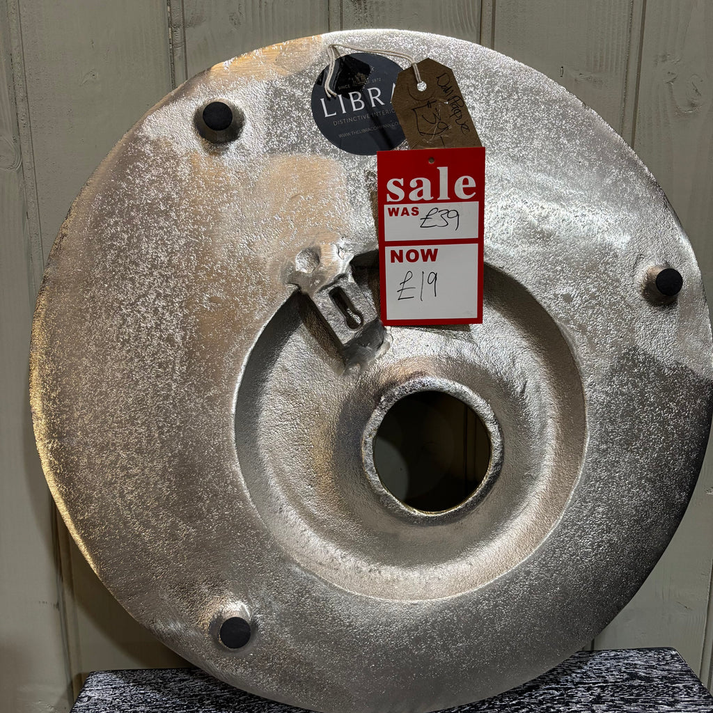 Ornate Wall Hanging Two Tone Metal Disc 39cm