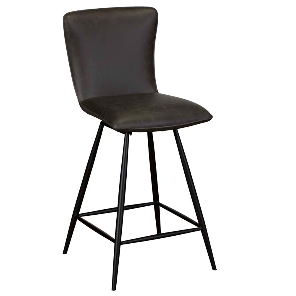 Ella Dark Grey PU Counter Height Bar Stool | Annie Mo's