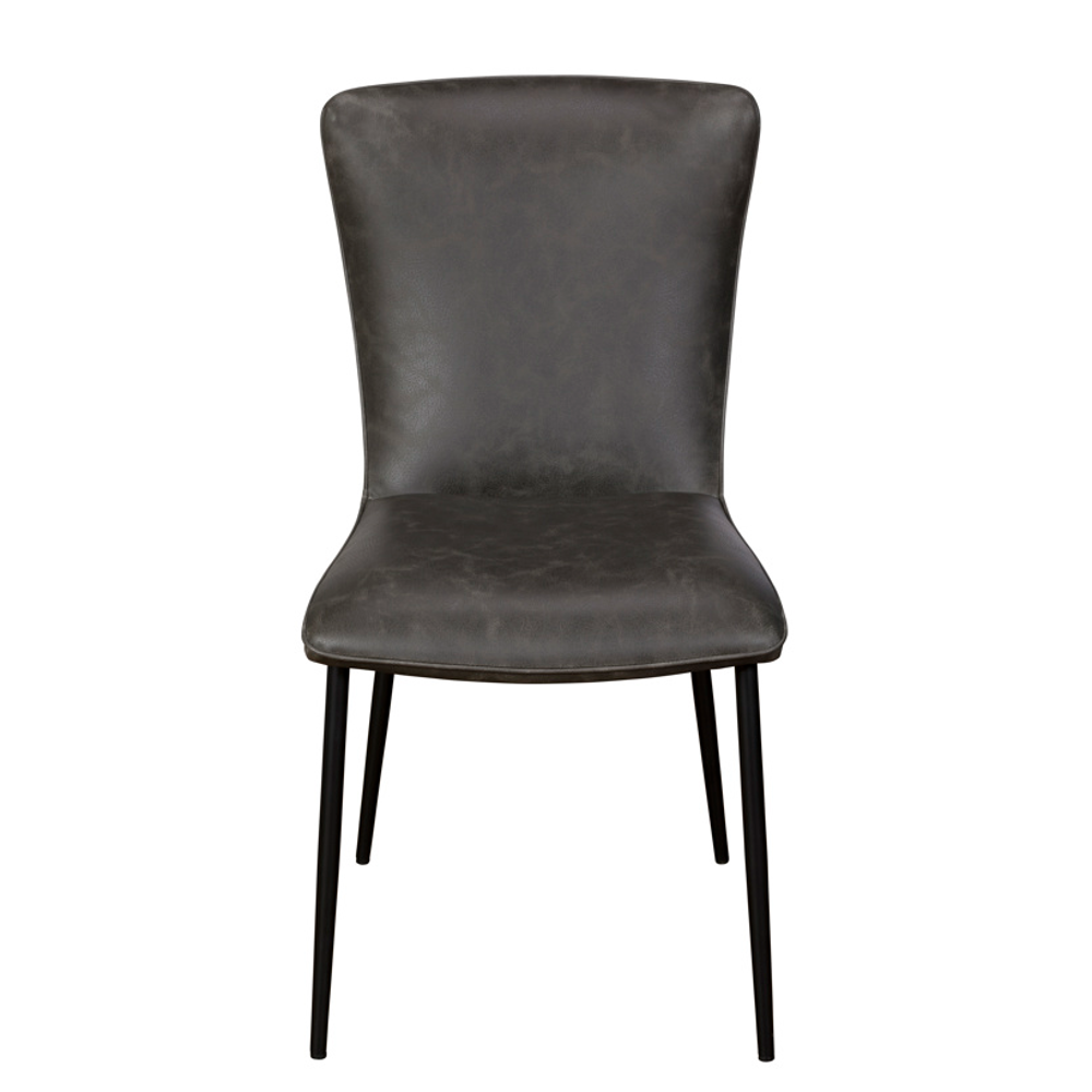 Ella Dark Grey PU Leather Dining Chair