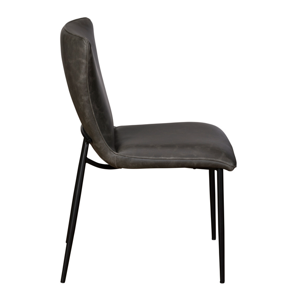 Ella Dark Grey PU Leather Dining Chair