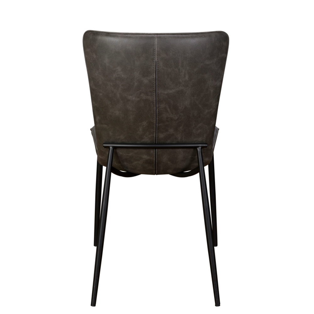 Ella Dark Grey PU Leather Dining Chair