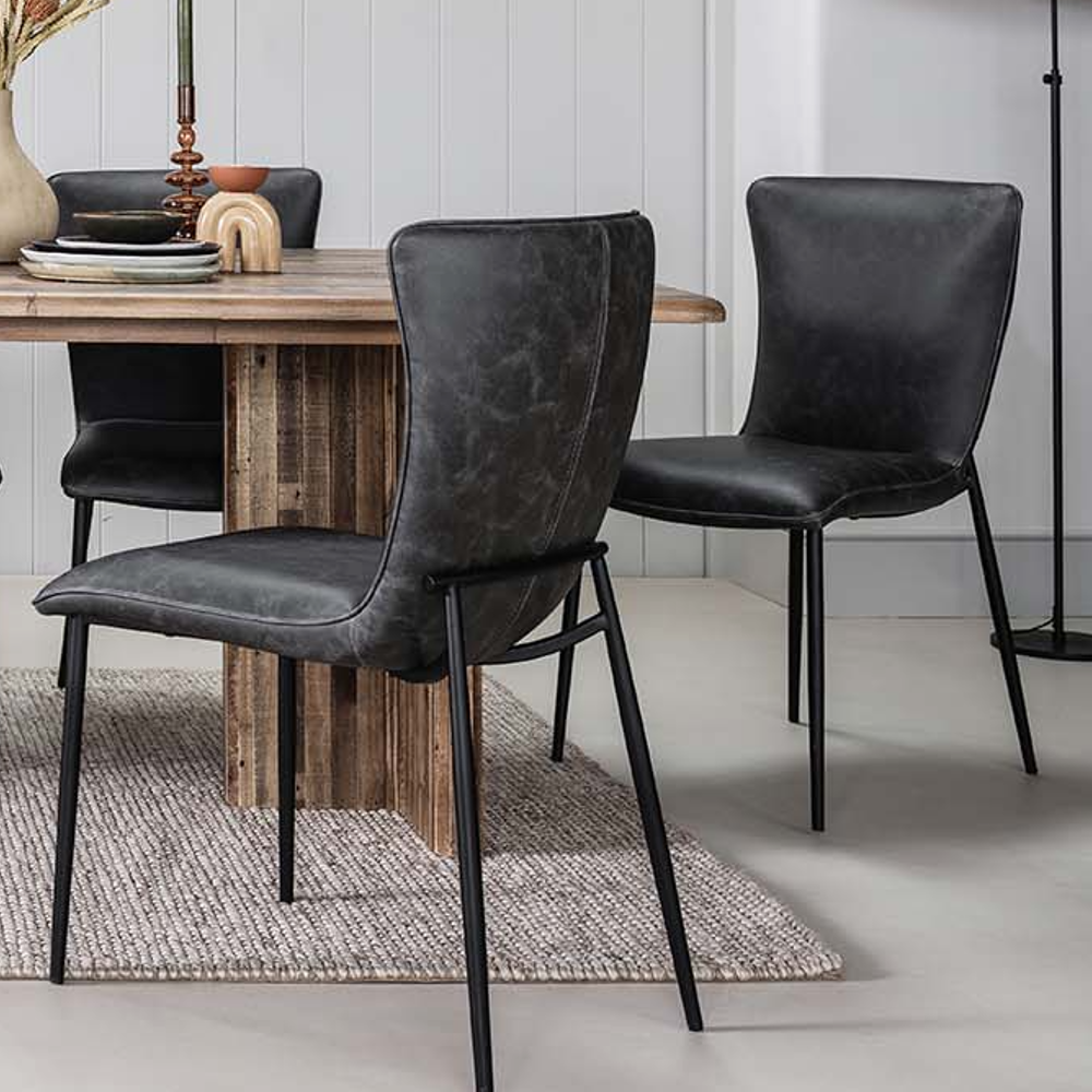 Ella Tan PU Leather Dining Chair