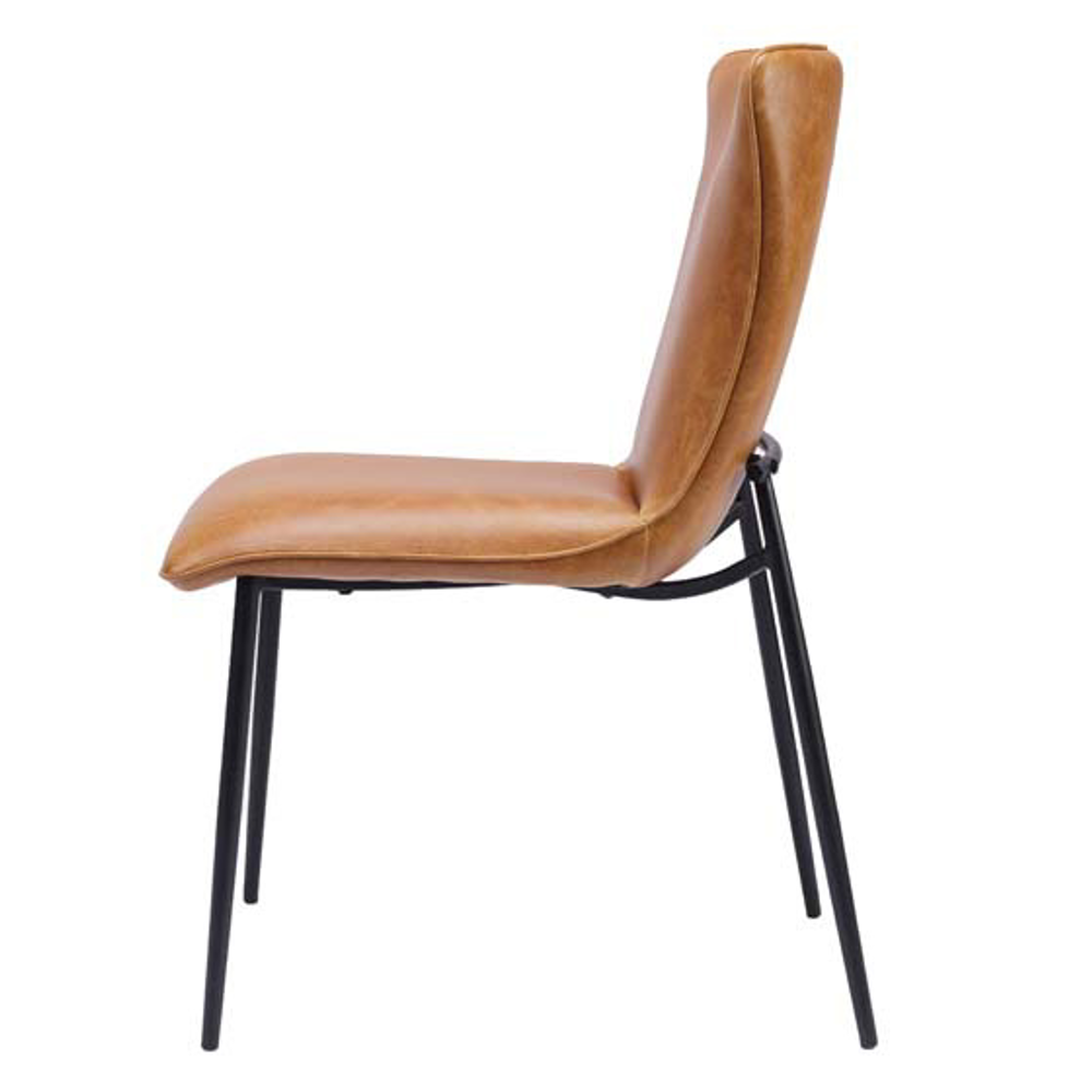 Ella Tan PU Leather Dining Chair