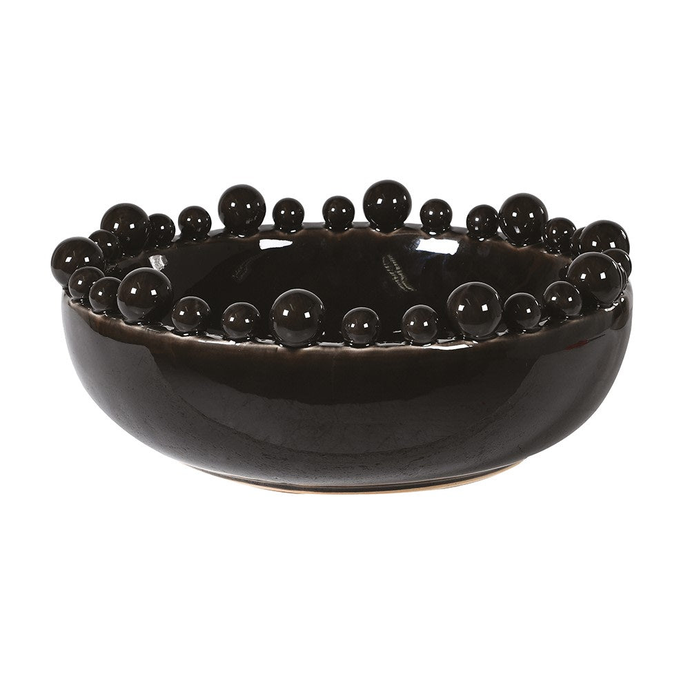Emmerdale Black Bowl with Balls on Rim C
