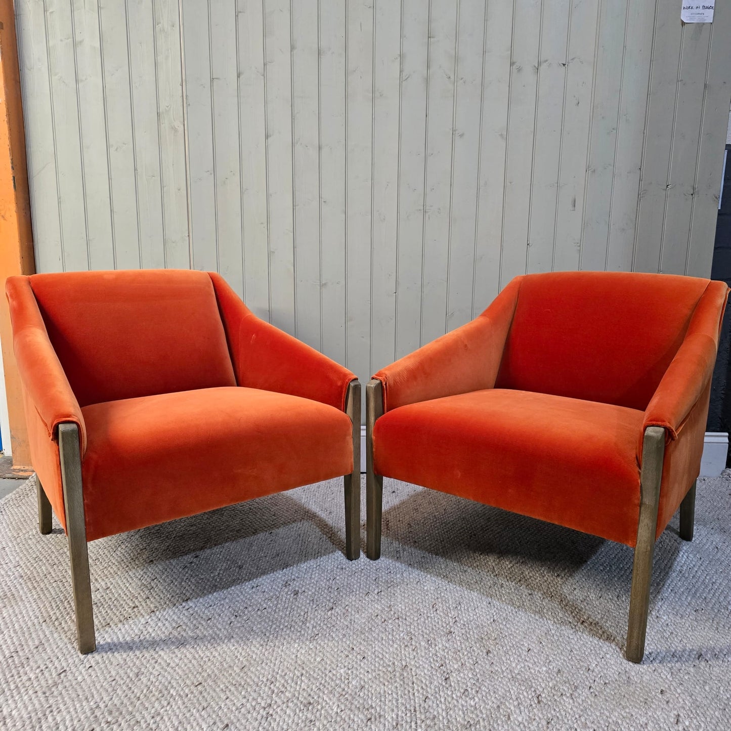 Tangerine Velvet Occasional Chair - CLEARANCE