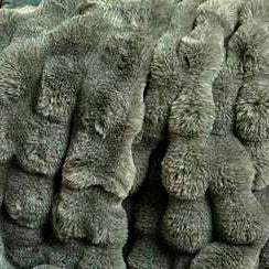 Faux Fur Eucalyptus Throw 145 x 170cm