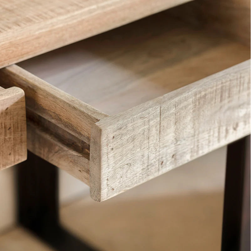 Fia Mango Wood Desk - Natural 120cm