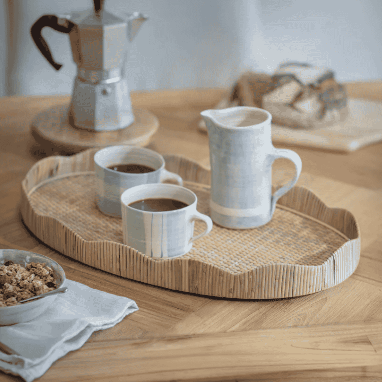 Farlow Oval Scalloped Tray 52cm | Annie Mo's