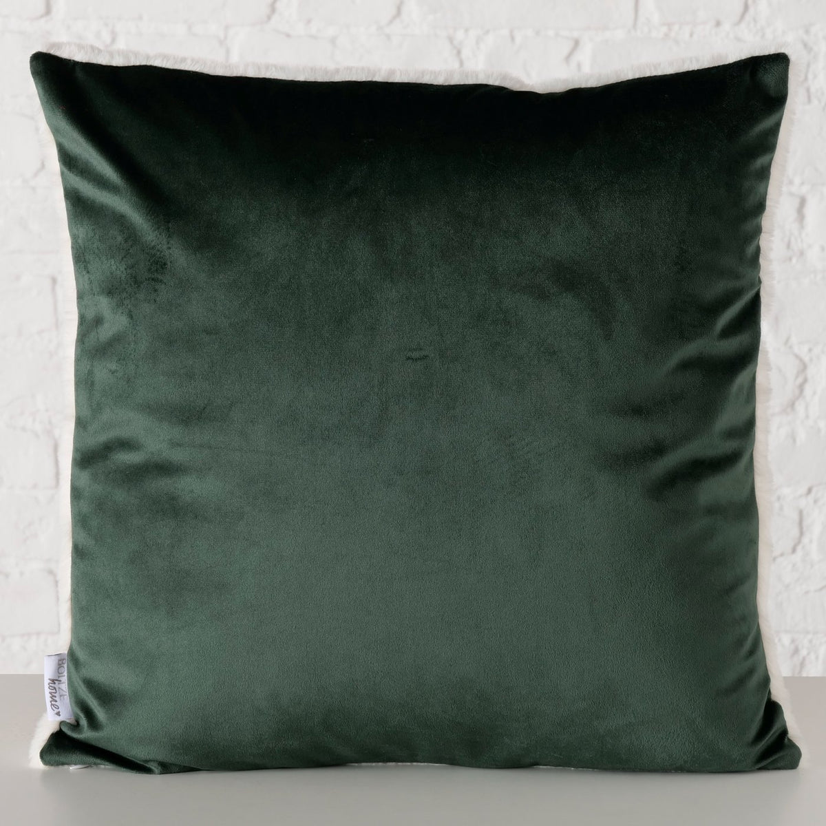 Faux Fur Winter Scene Christmas Cushion 45cm Square-B