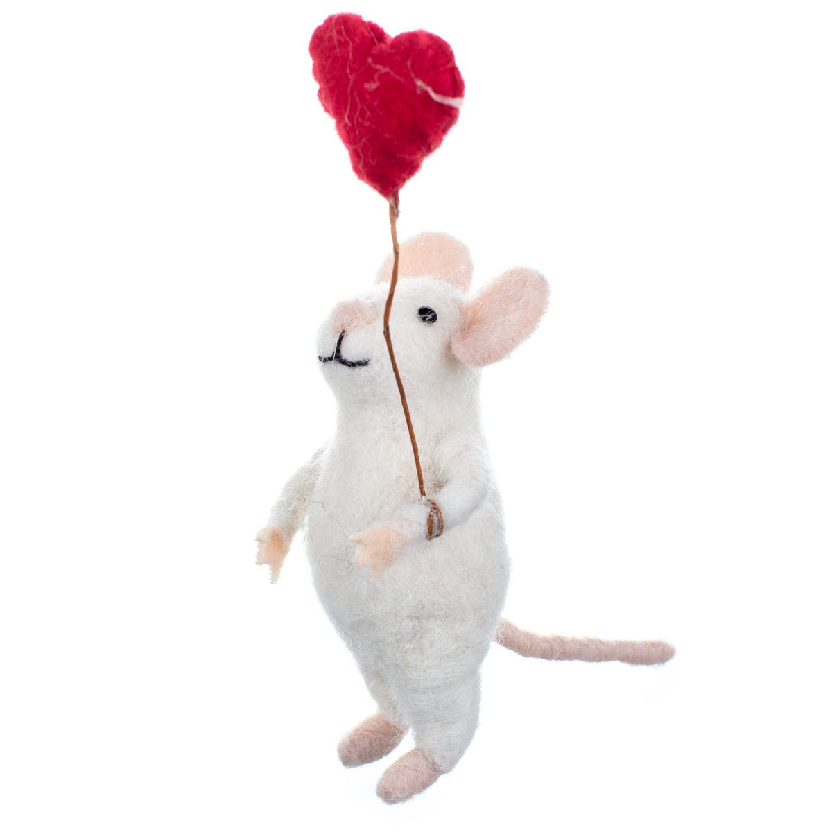 Felt Mouse with Heart 10cm | Annie Mo's