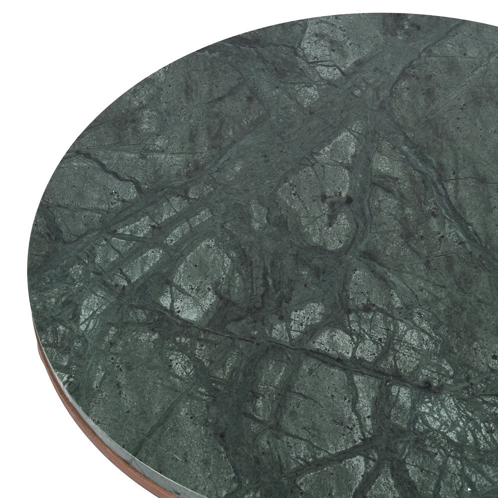 Forest Green Marble Tray with Ball Feet 40cm-B