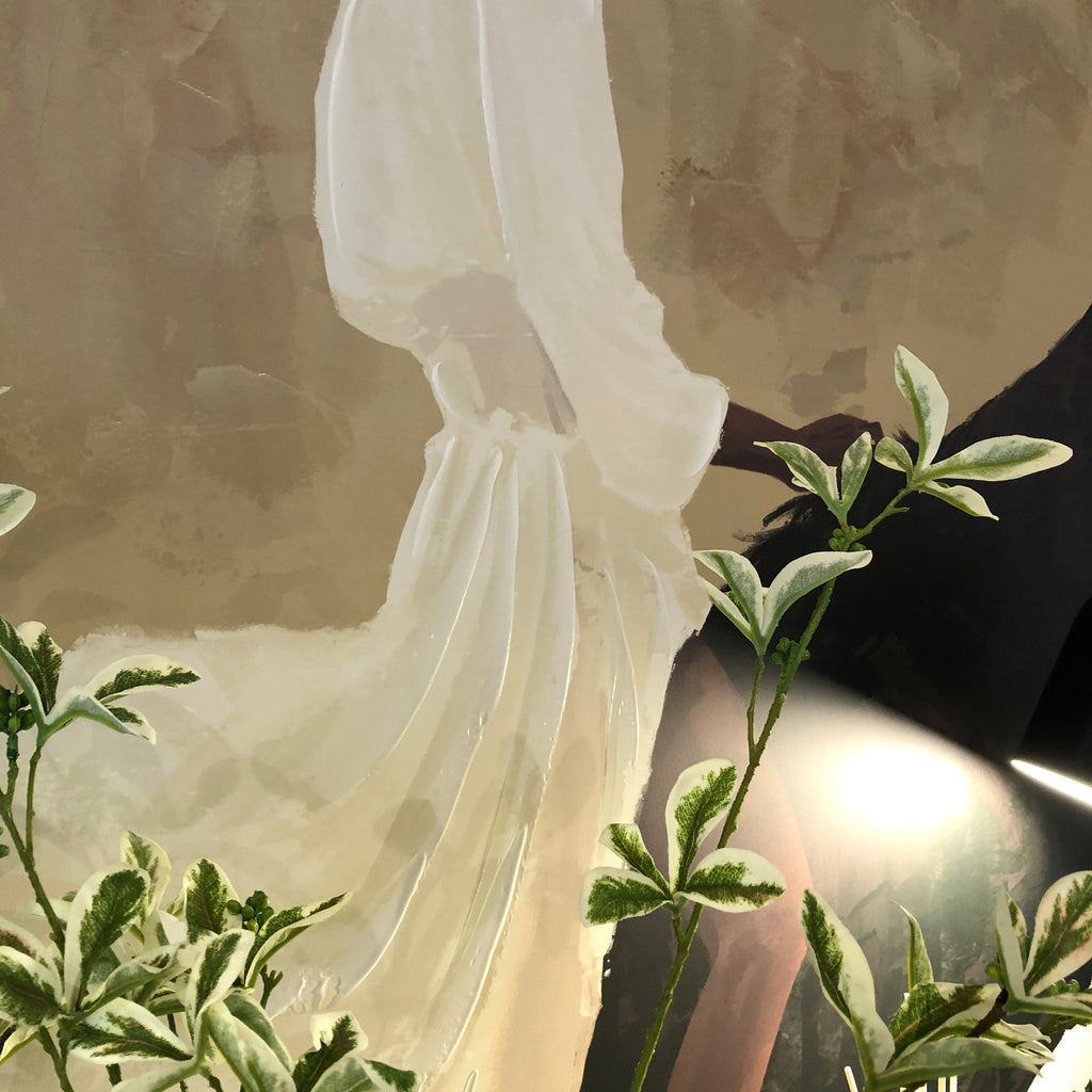 Framed Lady on Horse Print 140cmB