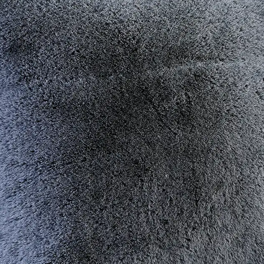 Frosted Gunmetal Faux Fur Cushions - Size Choice