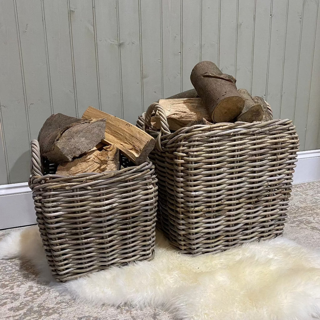 Set of Two Curved Body Baskets with Ear Handles 44cm | Annie Mo's