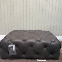 Baker Soul Graphite Leather Footstool 113cm - CLEARANCE | Annie Mo's