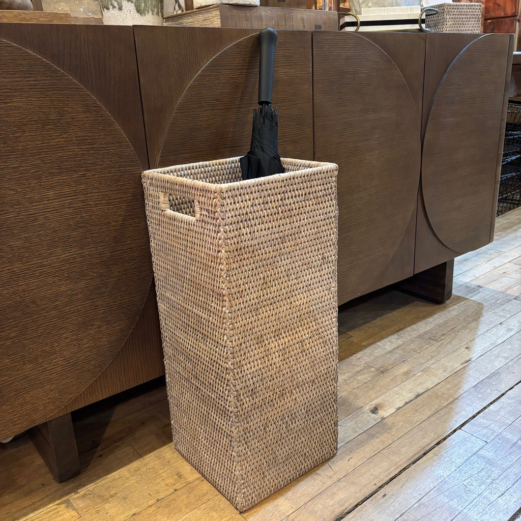 Rattan Square Topped Umbrella Holder 55cm