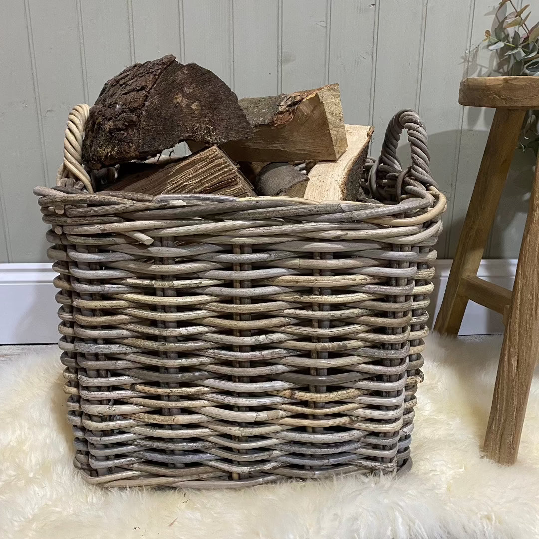 Square Baskets with Ear Handles - Size Choice-c
