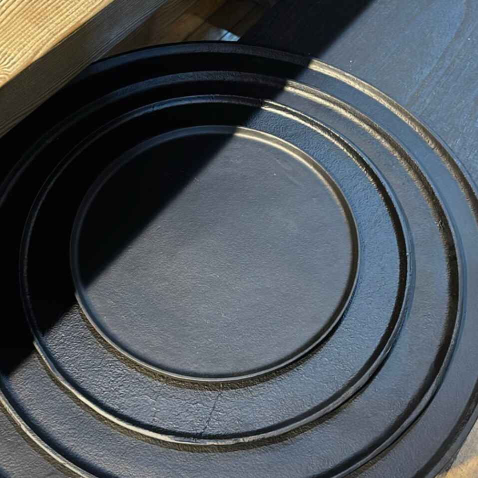 MAES Black Metal Round Tray - 60cm/50cm/40cm/30cm-B