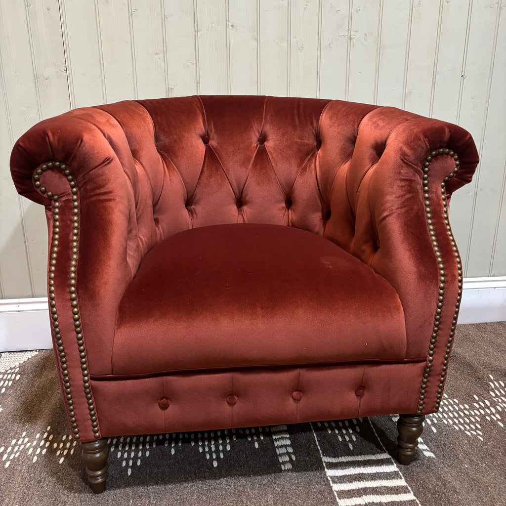 Jude Armchair in Biba Rust - CLEARANCE | Annie Mo's