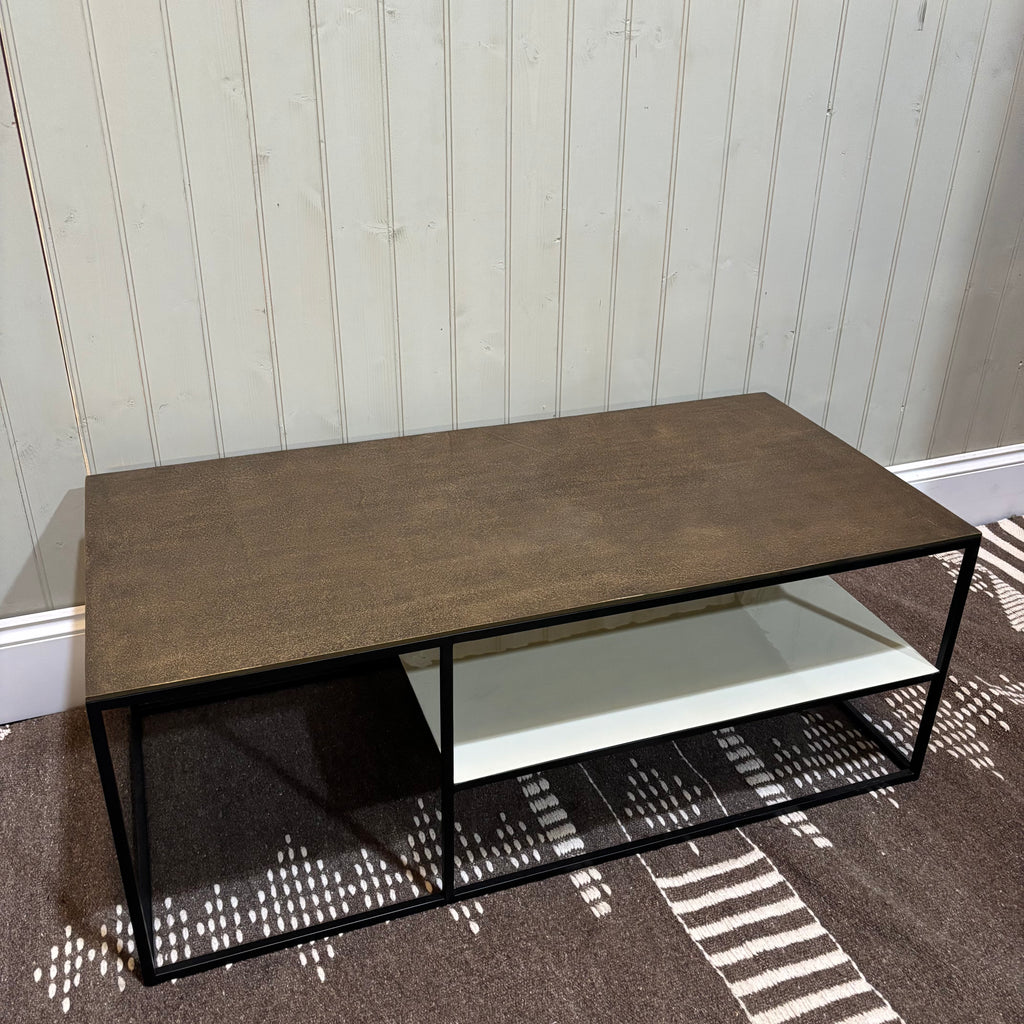 Fulham Metal and Enamel Coffee Table 106cm - CLEARANCE | Annie Mo's