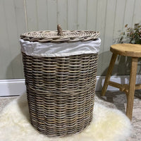 Round Rattan Laundry Baskets with Lining - Size Choice | Annie Mo's