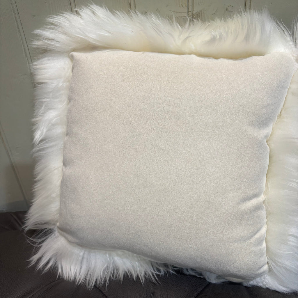 Cream Sheepskin Cushion 40x40cm - CLEARANCE