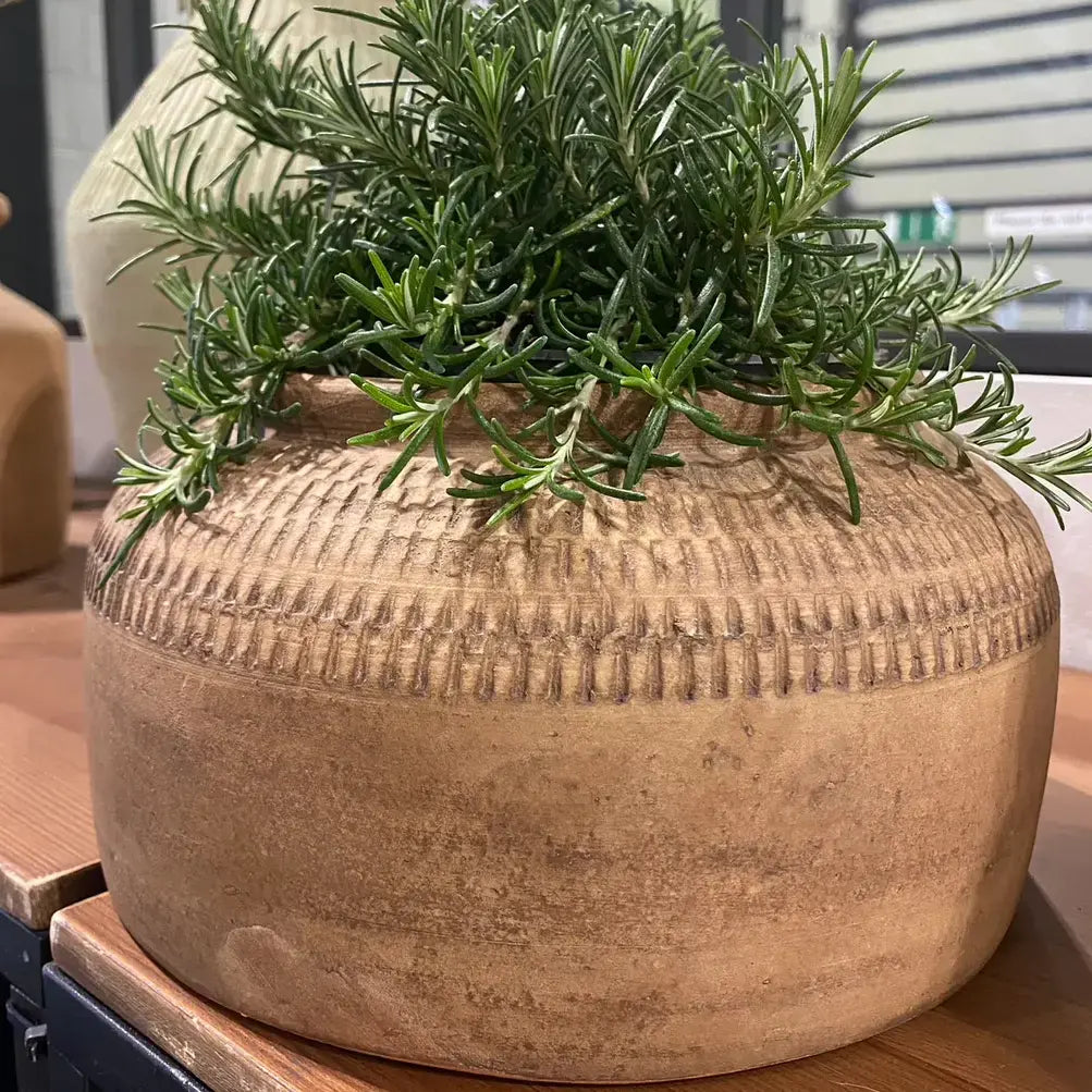 Oulu Terracotta Bowl - Antiqued 23.5cm