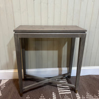 Grey Oak and Oak Veneer Tall Console Table - CLEARANCE | Annie Mo's