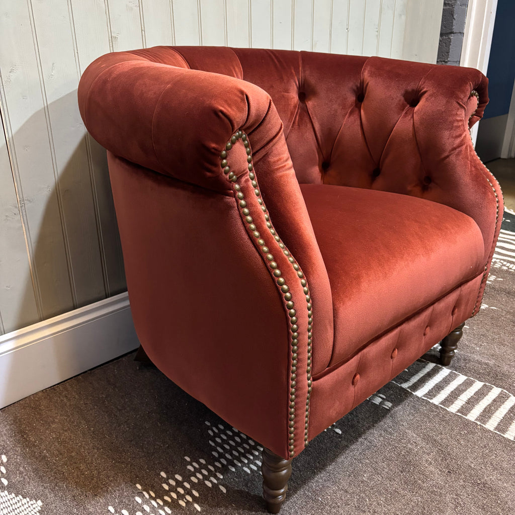 Jude Armchair in Biba Rust - CLEARANCE