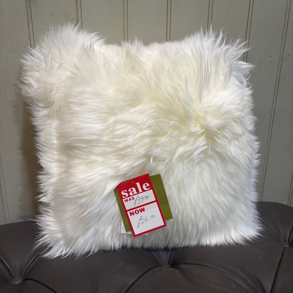 Cream Sheepskin Cushion 40x40cm - CLEARANCE | Annie Mo's